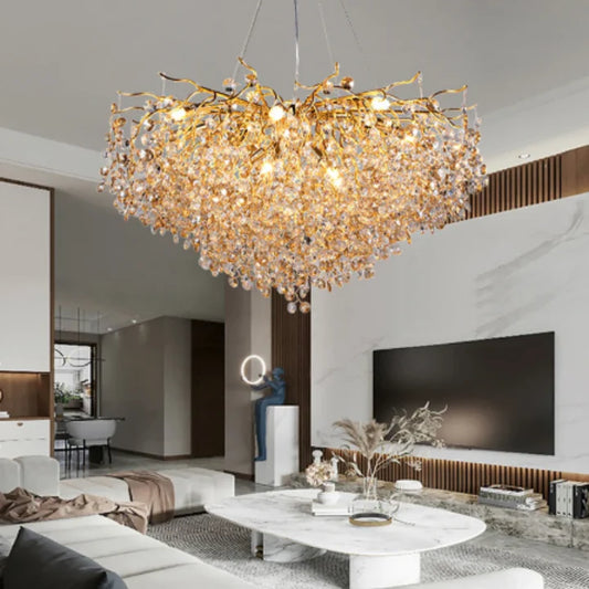 Luxury  Gold Crystal Chandelier
