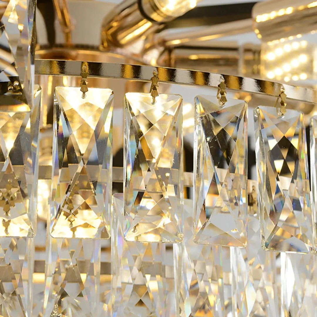 ✨ Lustre Ovale Andalou en Cristal Luxe. Éclat. Élégance intemporelle.