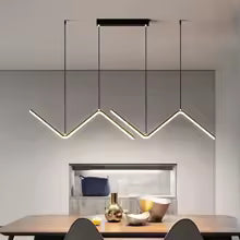 Modern LED Pendant Lamp Line Dimmable For Living Room Restaurant Bar Hotel Front Desk Kitchen Interior Decorative Lighting